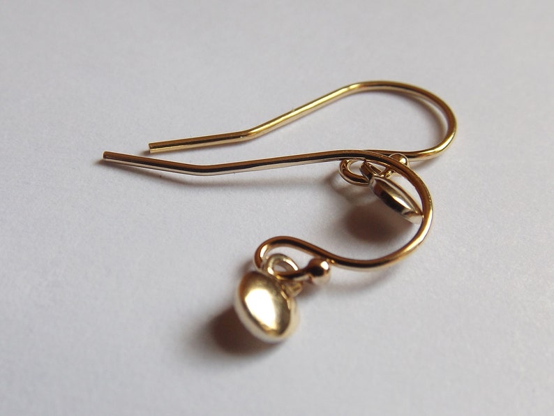 SALE Tiny Disc Earrings, Gold Earrings, Disc Earrings, Drop Earrings, Dangle Earrings, Small Earrings, Minimalist Earrings, Simple Earrings image 2