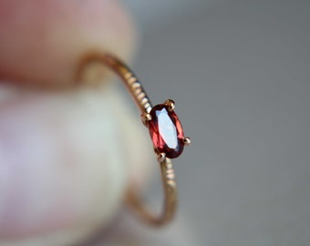 Garnet Stacking Ring, Garnet Ring, Natural Gemstone Ring, January Birthstone, Garnet, Gemstone Stacking Ring, Red, Garnet Stone, Gift