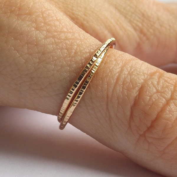 Gold Interlocking Thumb Rings,Thumb Rings,Gold Thumb Ring,Textured Rings,Rolling Ring,Stacking Rings, Minimalist Rings, Unique Rings, Rings