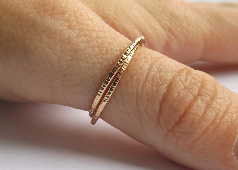 Gold Interlocking Thumb Rings,Thumb Rings,Gold Thumb Ring,Textured Rings,Rolling Ring,Stacking Rings, Minimalist Rings, Unique Rings, Rings 