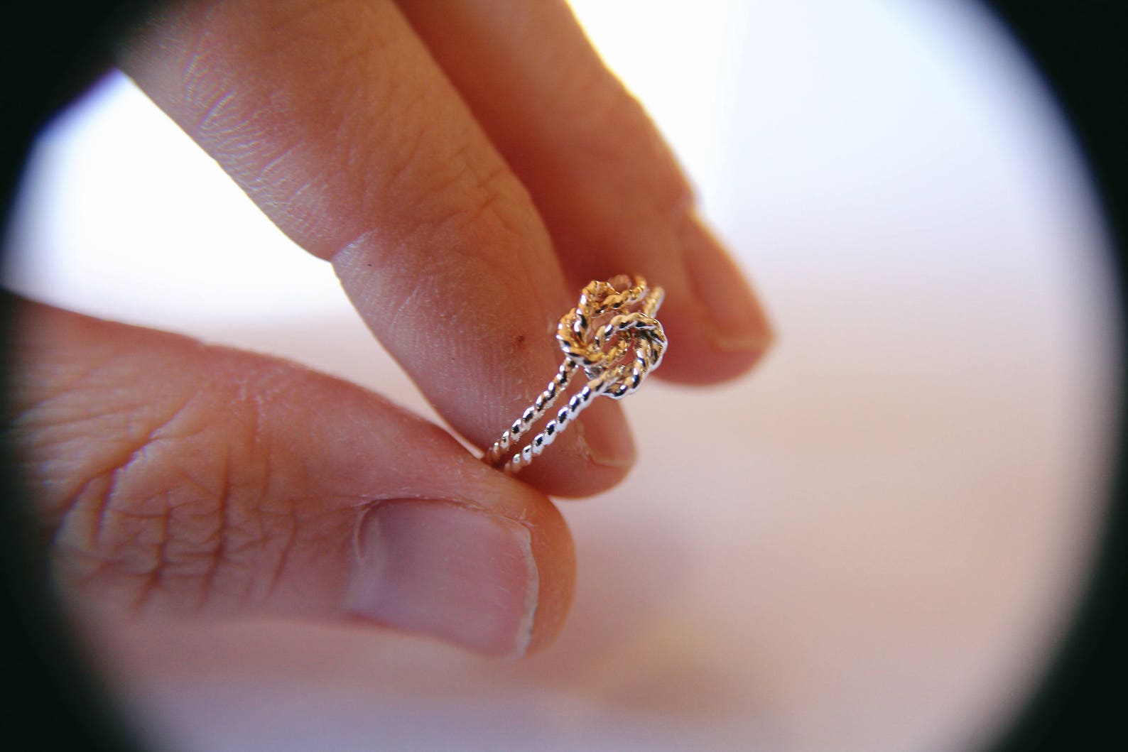 Double Rope Knot Ring Knot Rings Minimalist Love Rings Tie - Etsy