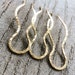 Brass hair pin set,3' hammered hair pins,Classic hair pins,French twist hair accessories,Long hair, Woman's accessories,Shiny wavy hair fork