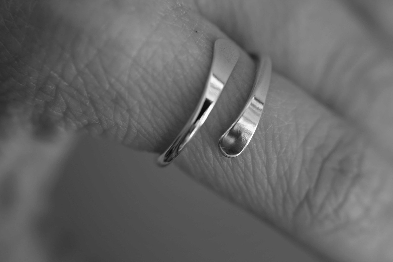 Bypass Thumb Ring Hammered Thumb Ring Smooth Thumb Ring Etsy