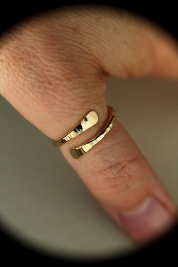Textured Ring Textured Thumb Ring Wrap Around Ring Bypass Thumb Ring Bypass Ring Statement Ring Wrap Ring Gift Hammered Thumb Ring