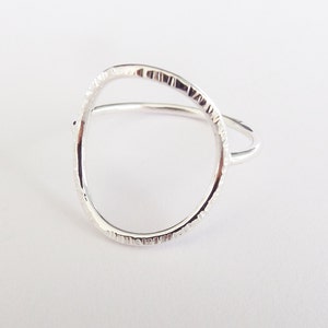 Large Circle Ring,Stacking Rings,Eternity Rings,Silver/Gold Circle Rings,Simple Modern Rings,Karma Circle Ring,Minimalist Jewelry,Karma Ring image 2