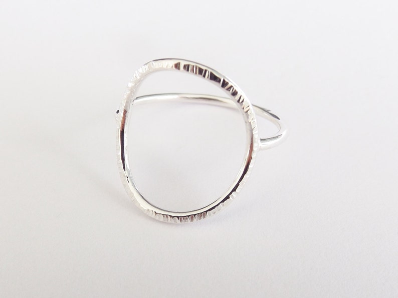 Large Circle Ring,Stacking Rings,Eternity Rings,Silver/Gold Circle Rings,Simple Modern Rings,Karma Circle Ring,Minimalist Jewelry,Karma Ring image 2