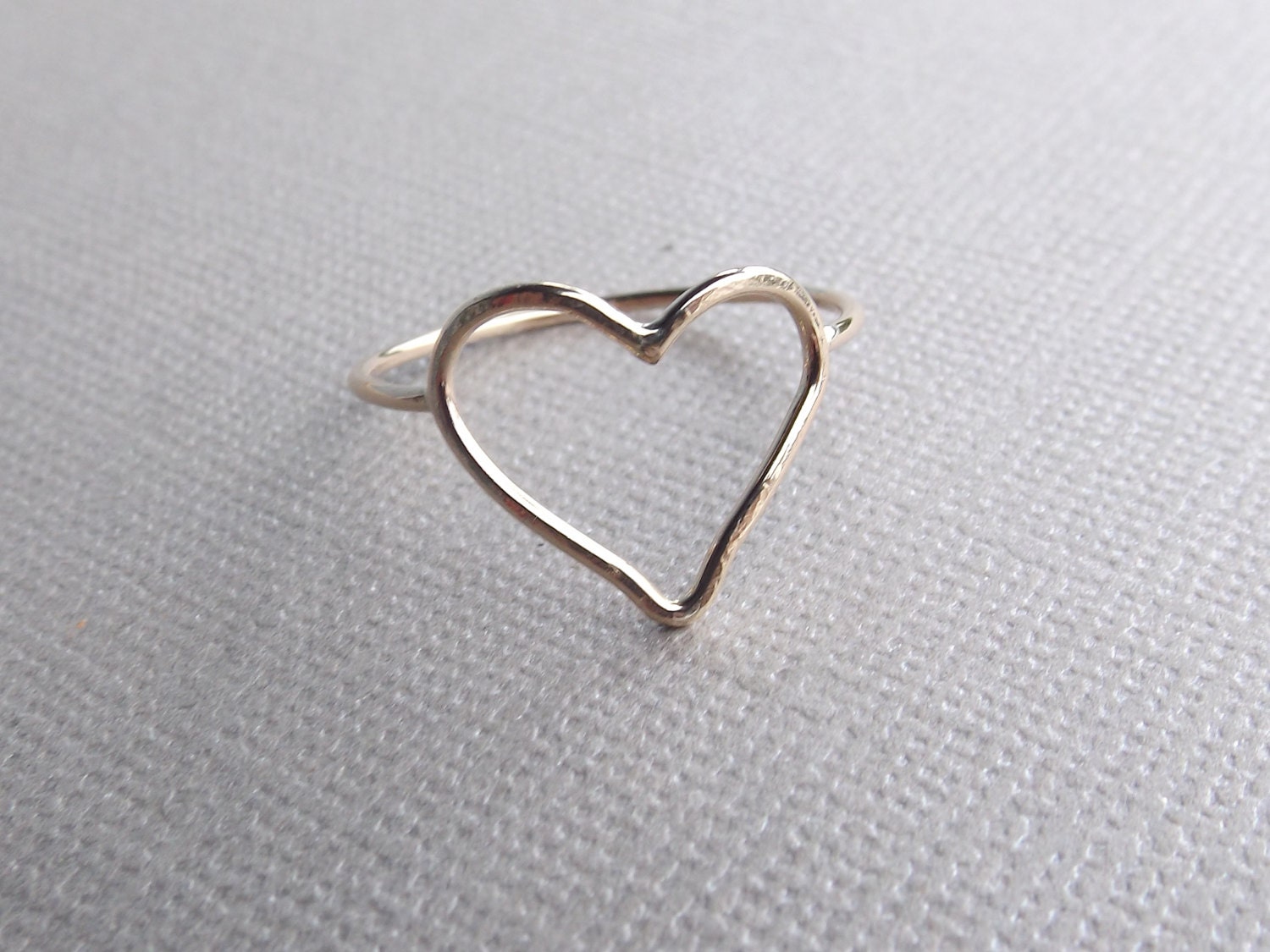 Minimalist Heart Ring Gold Ring Stacking Ring Heart Ring - Etsy