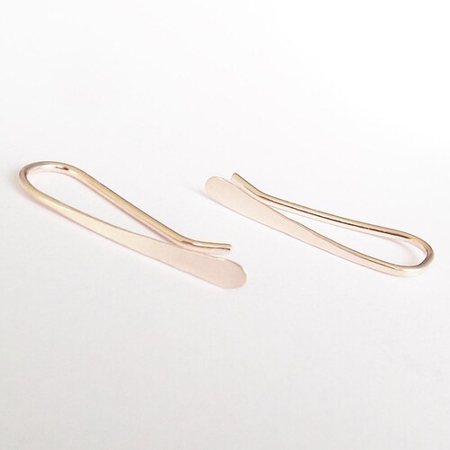 Bar Pin Earrings Beaded Cuff Bar Ear Sweep Wire Ear Wrap Etsy