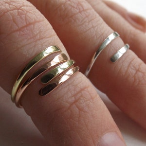 Knuckle Ring,Knuckle Rings,Stacking Rings,above knuckle ring,Tri Tone Knuckle Rings, Toe Rings, Rings,Sterling Silver Knuckle Ring