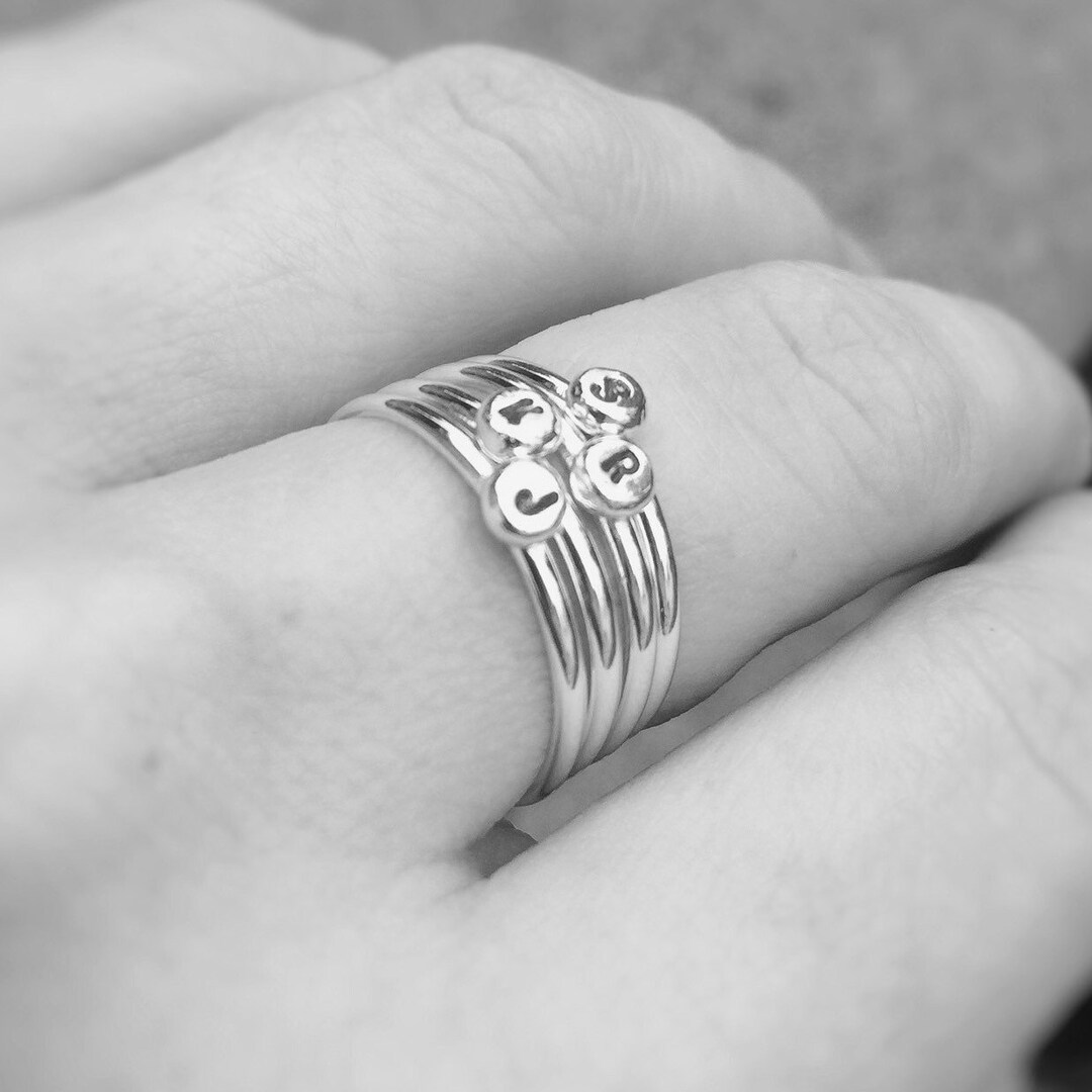 Initial Rings, Personalized Rings, Minimalist Rings, Initial Rings ...