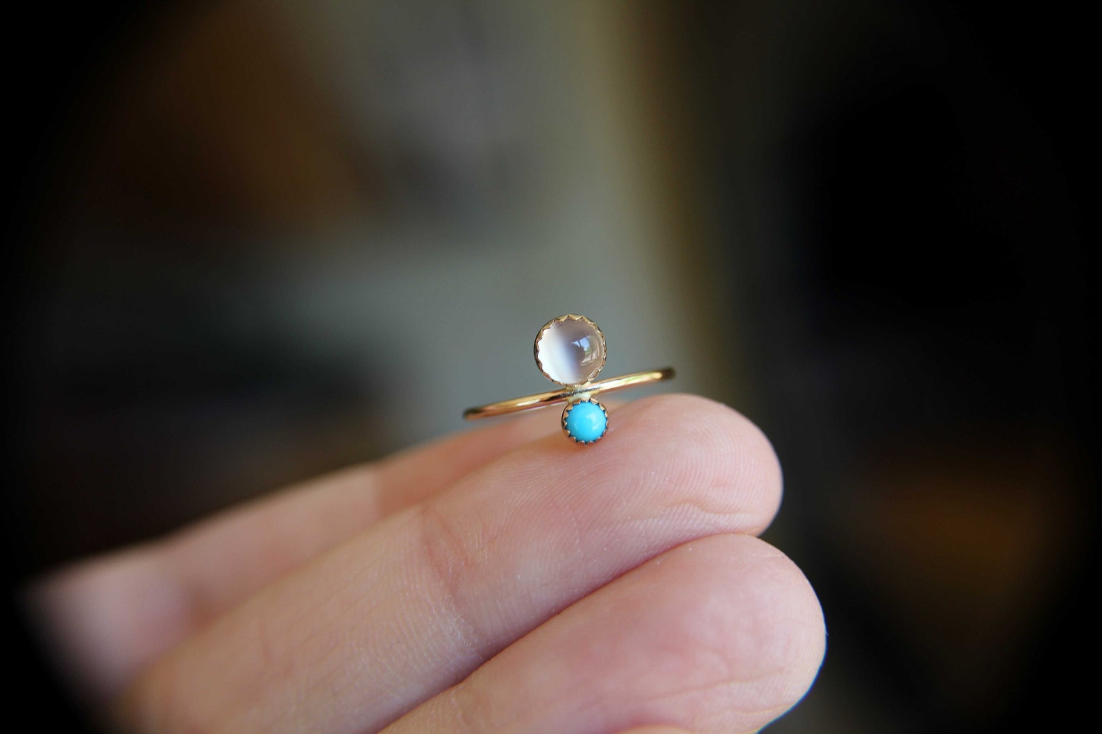 Double Gemstone Ring main image 1