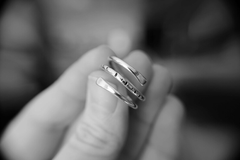 Textured Ring Textured Thumb Ring Wrap Around Ring Bypass Thumb Ring Bypass Ring Statement Ring Wrap Ring Gift Hammered Thumb Ring