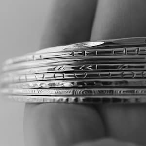 Bangles, Bangle Bracelets, Sterling Silver Bangle, Gold Bangle, Textured Bangle, Stacking Bracelet, Stacking Bangle, Choose Your Bangle,Gift