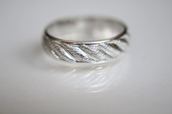 Rope Pattern Band, Unique Band, Wide Band Ring, Wide Rope Silver Ring, Simple Wedding Band, Pattern Jewelry, Stacking Ring, Wide Ring