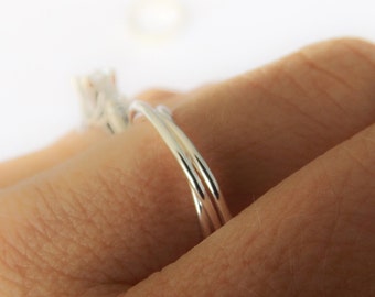 Slim Interlocking Rings, 3 Thin Sterling Bands, Tri Band Rings, Rolling rings, Stacking Rings, Minimalist Rings, Unique Rings, Rings, Simple