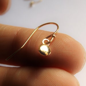 SALE Tiny Disc Earrings, Gold Earrings, Disc Earrings, Drop Earrings, Dangle Earrings, Small Earrings, Minimalist Earrings, Simple Earrings image 4