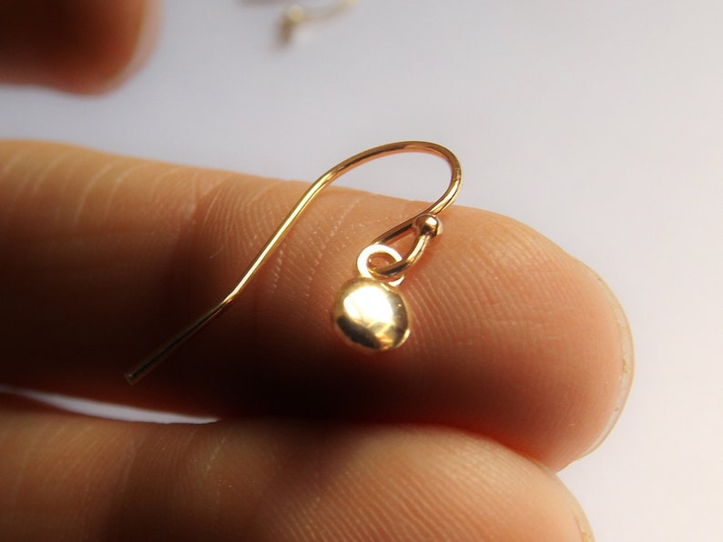 SALE Tiny Disc Earrings, Gold Earrings, Disc Earrings, Drop Earrings, Dangle Earrings, Small Earrings, Minimalist Earrings, Simple Earrings image 4