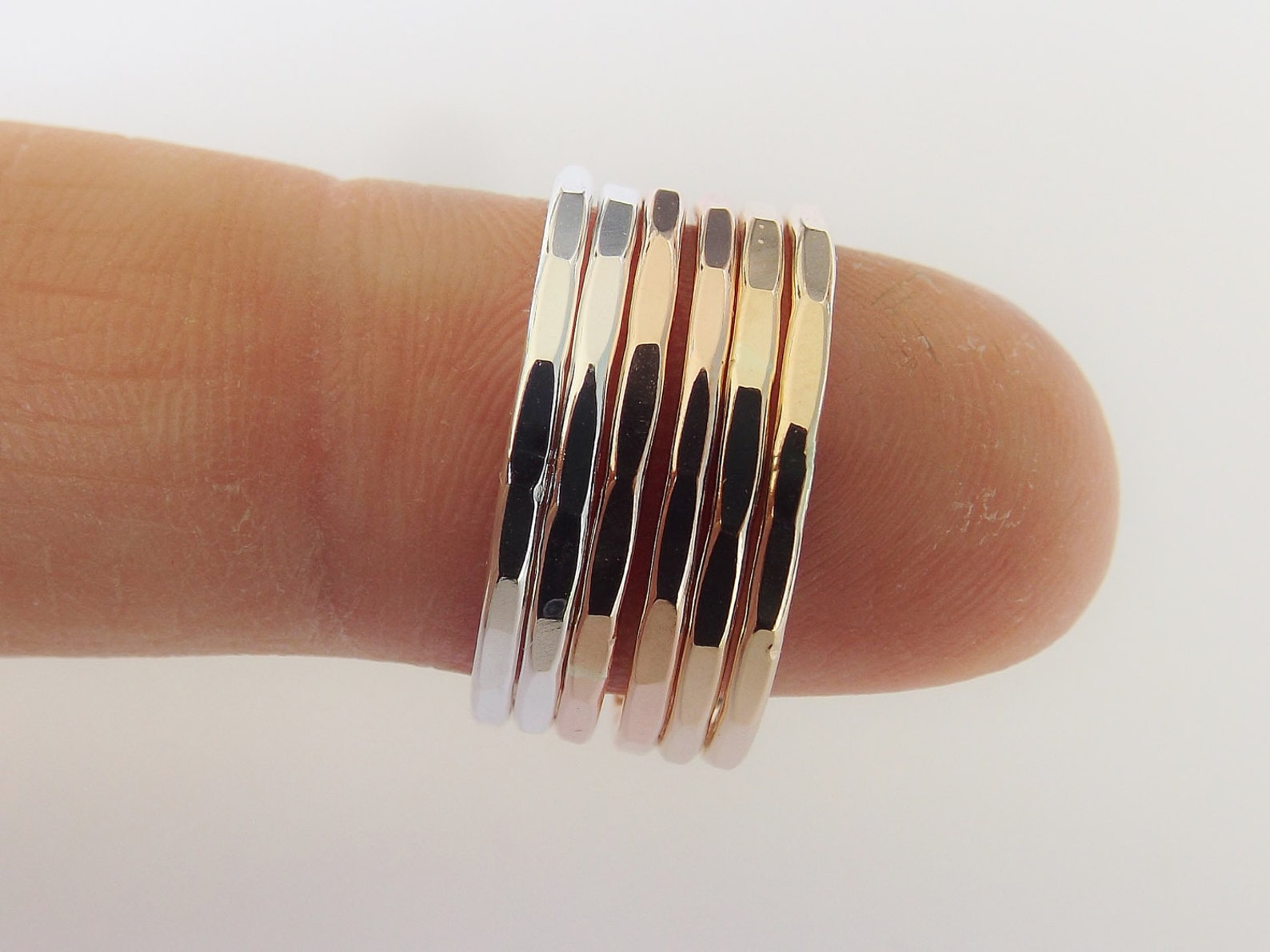 Textured Ringsheavy Textured Ringsstacking Ringsmodern Boho | Etsy