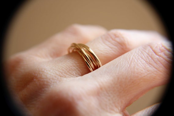 Gold Interlocking Thumb Rings,Thumb Rings,Gold Thumb Ring,Textured Rings,Rolling Ring,Stacking Rings Unique Rings Rings Minimalist Rings