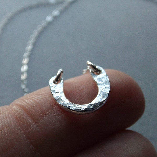 Tiny Horseshoe Necklace,Lucky Necklace,Minimalist Jewelry,Minimalist Necklace, Sterling Silver Necklace, Necklace, Minimalist Jewelry, Lucky