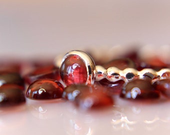 Garnet Stacking Ring, Garnet Ring, Natural Gemstone Ring, January Birthstone, Garnet, Gemstone Stacking Ring, Red, Garnet Stone, Gift