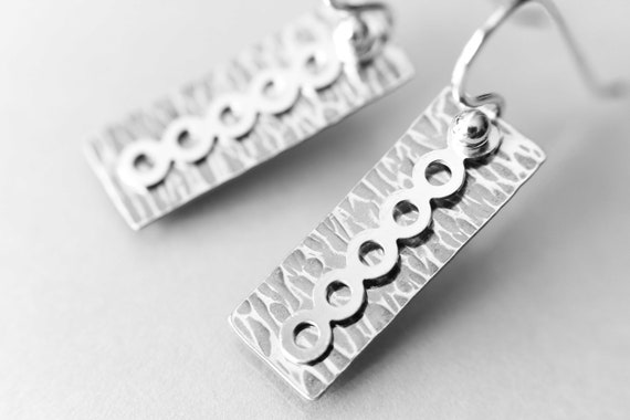 Textured Silver Bar Earrings,Modern Boho Earrings,Sterling Earrings,Boho Bar Earrings,Textured Bar Earrings,Silver Bar Earrings,Texture