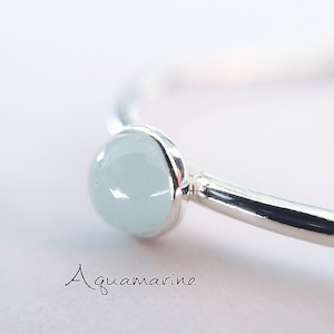 Aquamarine Stacking Ring, Aquamarine Ring, Natural Gemstone Ring, March Birthstone, Aquamarine, Gemstone Stacking Ring, Aqua, Gift