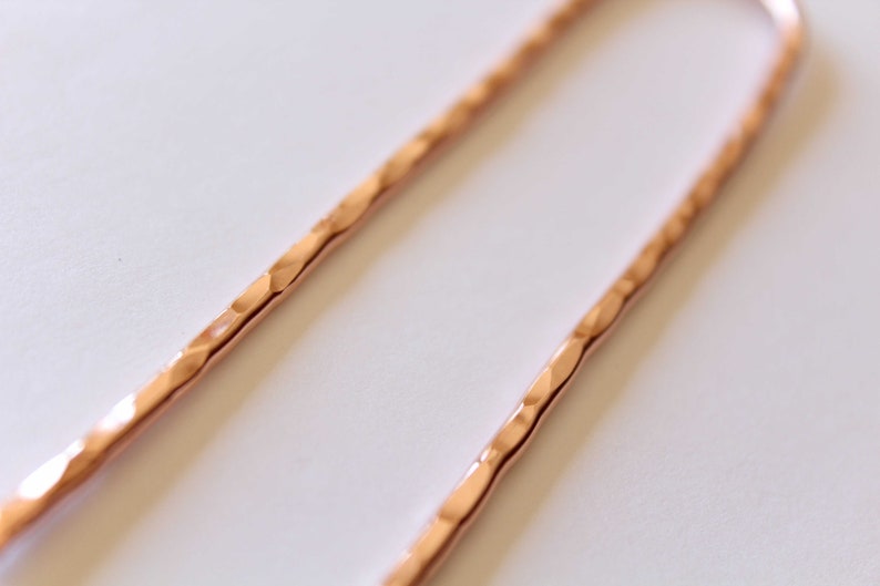 Simple Textured Hair Fork,Copper Hair Arch,Antique Hair Stick,Hammered Hair Stick Pin,Unique Hair Accessories,Customizable Hair Fork image 4
