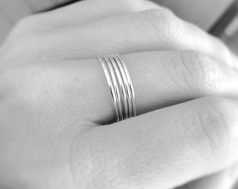 1 anillo de apilamiento de oro delgado liso, anillos de nudillo o pulgar, anillos de oro, anillos de apilamiento, anillos de nudillo, anillos flacos, anillos delgados, anillo delgado