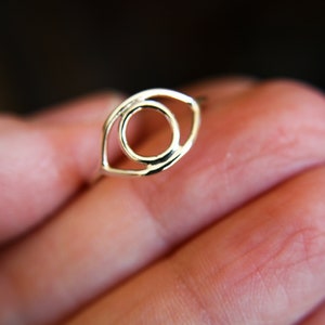 Simple Evil Eye Ring, Minimalist Evil Eye Stacking Ring, Sterling Silver Evil Eye Ring, Minimalist Evil Eye Ring, Silver Evil Eye Ring, Gift