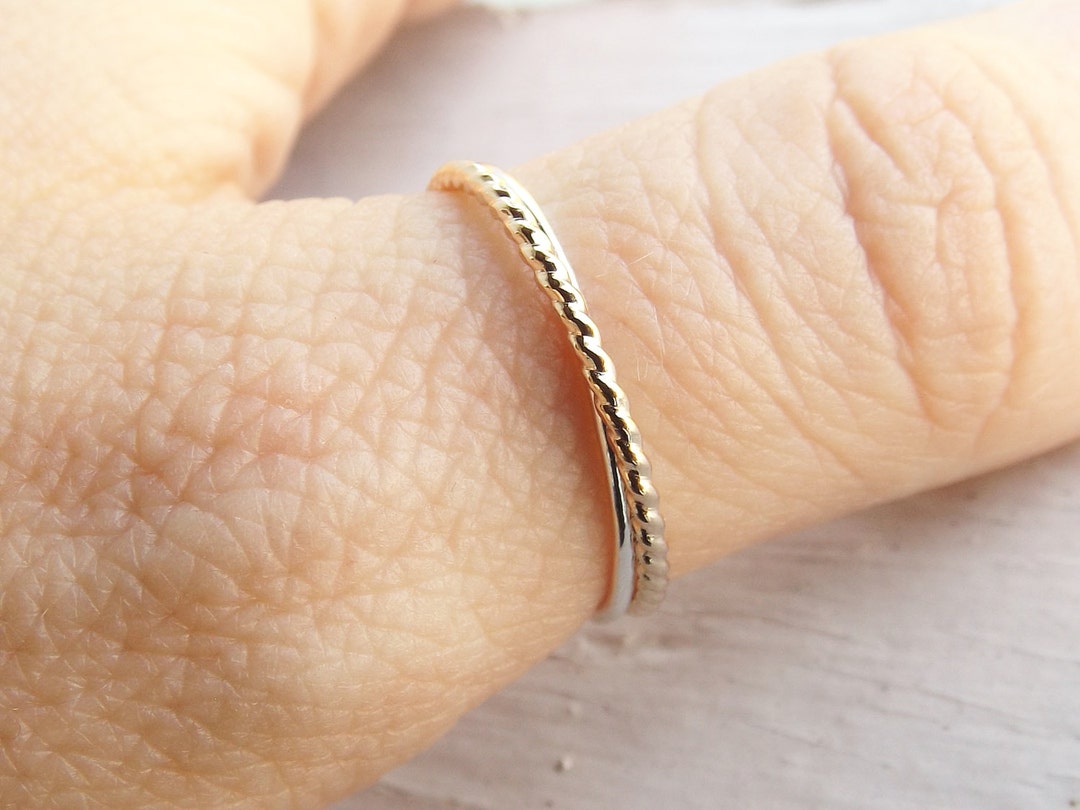 Simple Interlocking Rings,2 Interlocked Bands,stacking Rings,rolling ...
