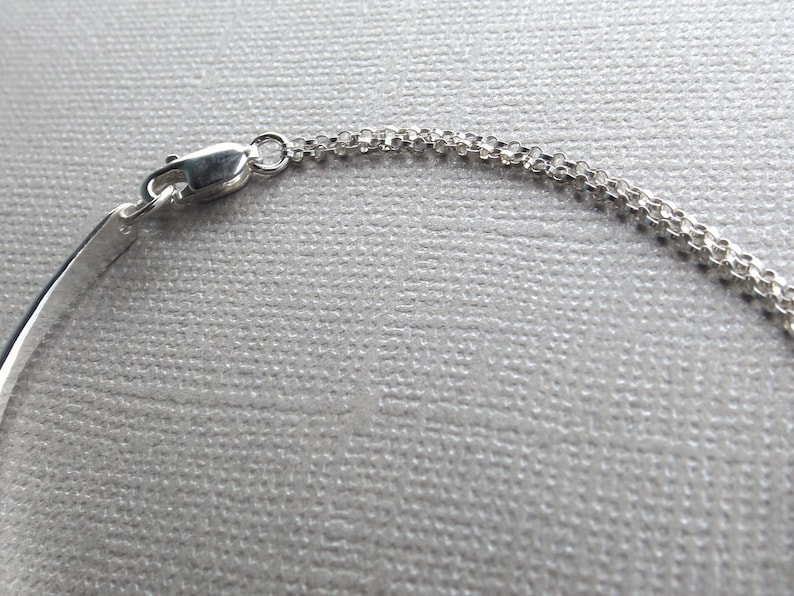 Minimalist Bracelet Stacking Bracelet,Curved Bar Bracelet Bar /& Chain Bracelet Sterling Silver Bracelet,Minimalist Jewelry,Modern Jewelry