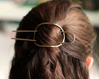 Gold Hair Slider Set, Simple Hair Stick, Bun Holder, Textured Hair Slider,Hair Pin,Simple Hair Pin,Minimalist Hair Fork Pin,Hair Accessories
