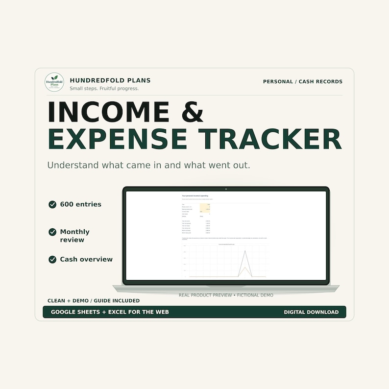 Personal Income & Expense Tracker | Google Sheets and Excel for the Web ...