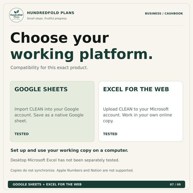 Small Business Bookkeeping Spreadsheet | Google Sheets & Excel for the ...