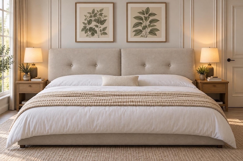 Tufted Headboard Cushion, Upholstered Headboard Pillow, Backrest ...