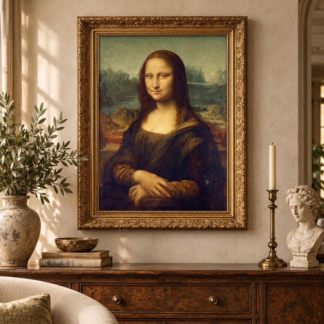 Mona lisa painting - Etsy 日本