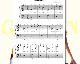 Partitions de piano faciles (PDF) | Niveau débutant 1 - K-Pop avec notes colorées et lettres