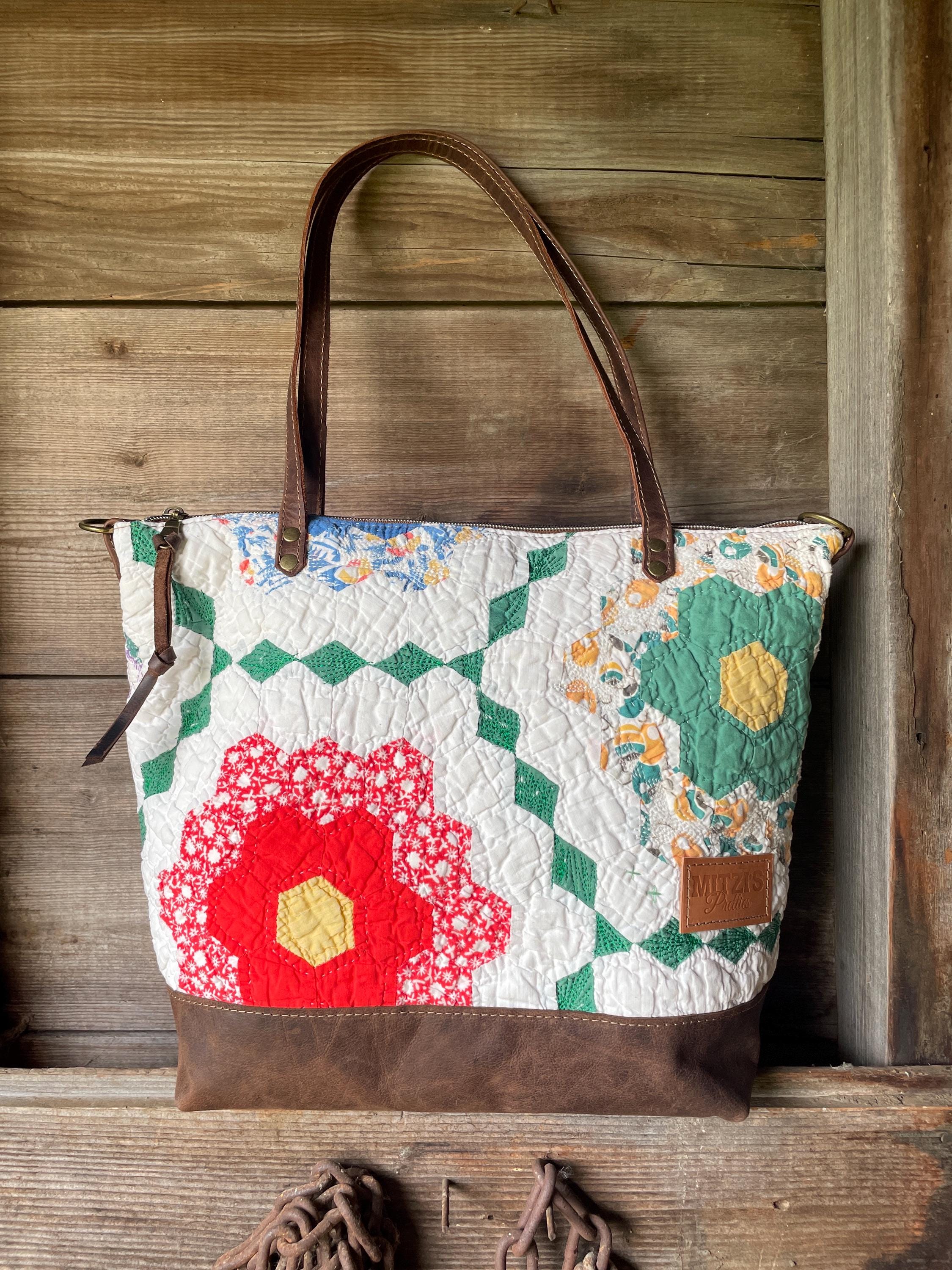 Antique quilt grandmothers flower garden - Etsy 日本