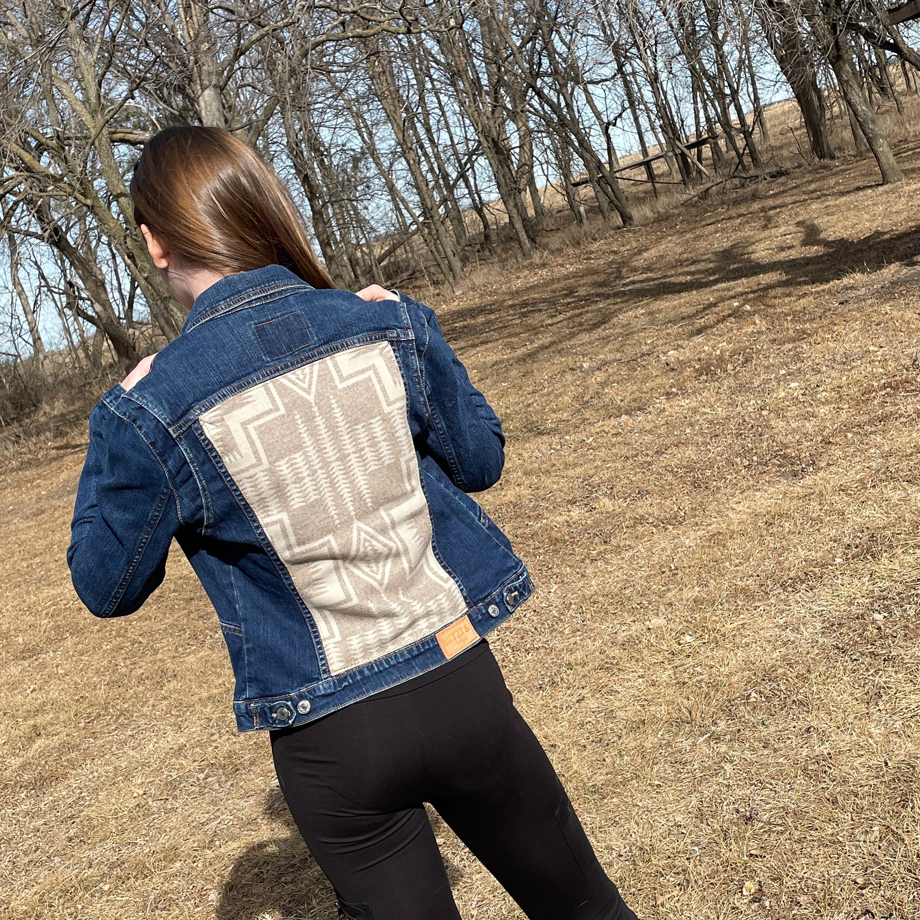 Denim and store wool jacket