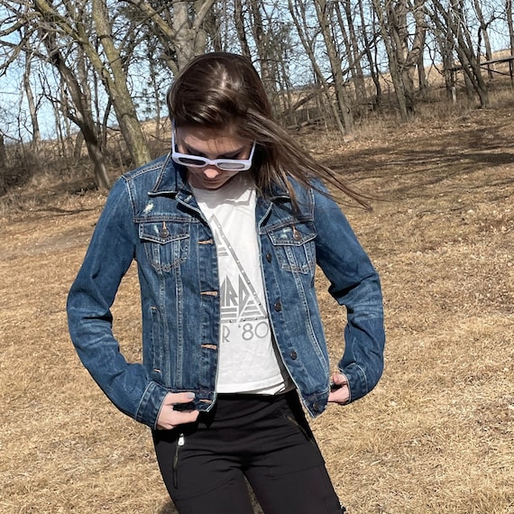 Wool Denim Jacket Medium Etsy