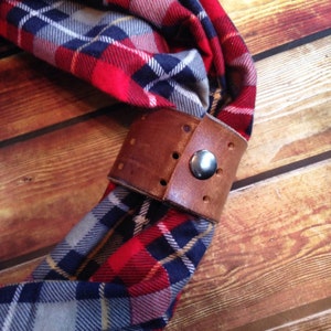 Genuine Leather Scarf Cuff