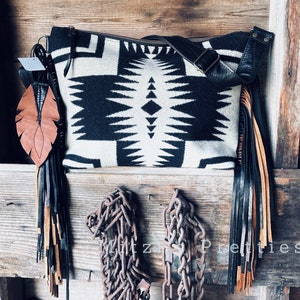MADE TO ORDER Pendleton Wool & Leather Crossbody Bag