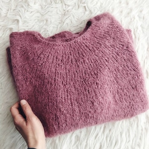 Knitting PATTERN - Beginner Mohair Sweater