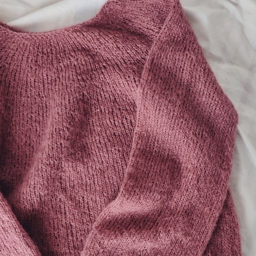 Mohair Pullover Pattern Easy Pullover Knitting Pattern Etsy