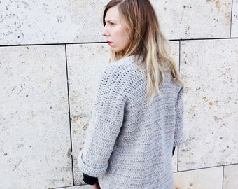 Crochet PATTERN-  The Grace Cardigan Sweater Pattern- Chunky Crochet Cardigan Pattern