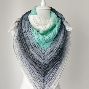 Crochet PATTERN- Beginner One Skein Shawl