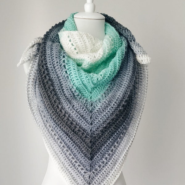 Crochet PATTERN- Beginner One Skein Shawl