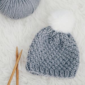 Knitting PATTERN- Moss Stitch Baby Hat