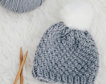 Knitting PATTERN- Moss Stitch Baby Hat